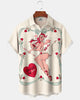 Alohadaddy® Retro Poster 60s Pin-Up Girl Abstract Print Art Button-Down Cardigan Pocket Men's Short-Sleeve Shirt Big & Tall