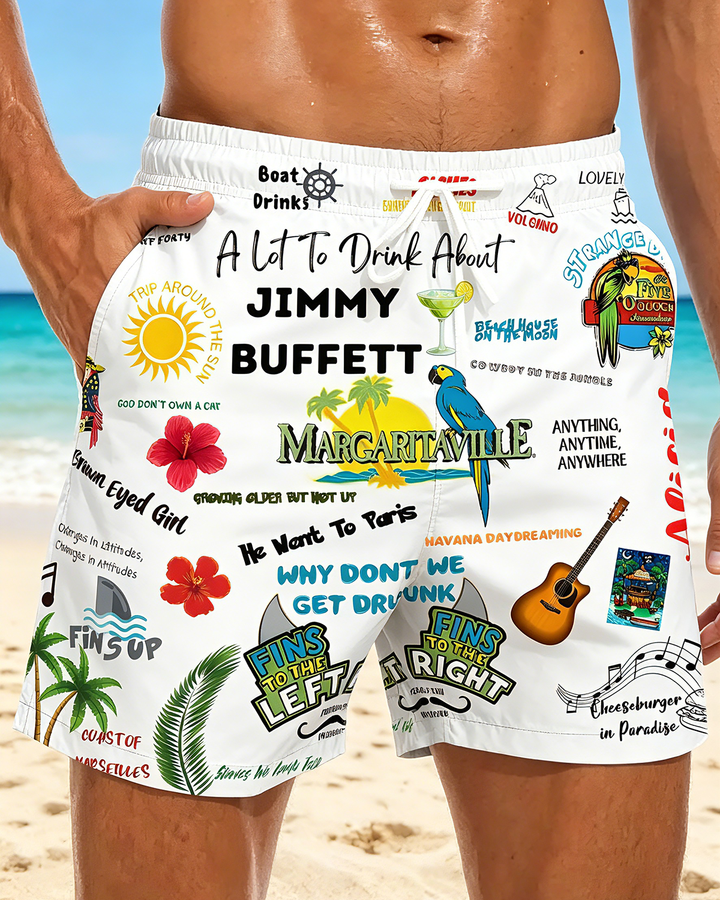 Alohadaddy® Hawaiian Palm Tree Print Men&