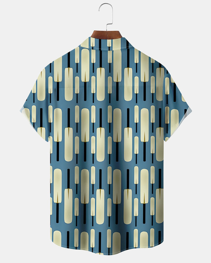 Alohadaddy® Casual Geometric Print Art Button Cardigan with Pockets for Men&
