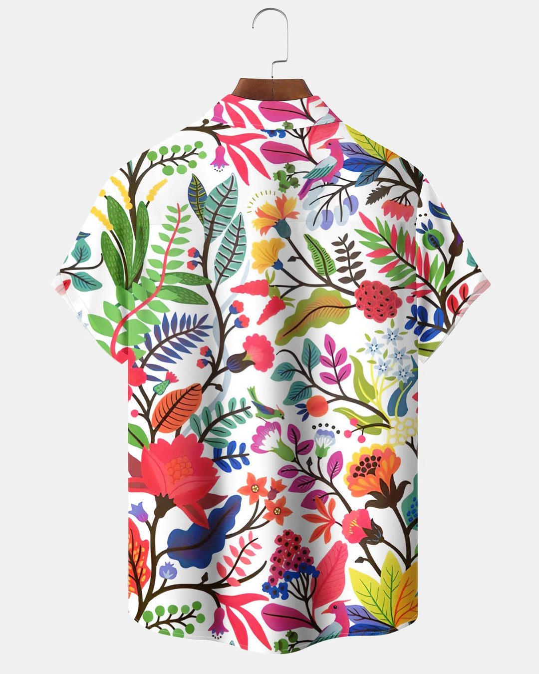 Alohadaddy® Hawaiian Botanical Print Art Button Pocket Cardigan Men&