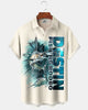Alohadaddy® Men's Casual Short-Sleeve Shirt  Fish Art Print, Button-Down Cardigan Style with Pocket