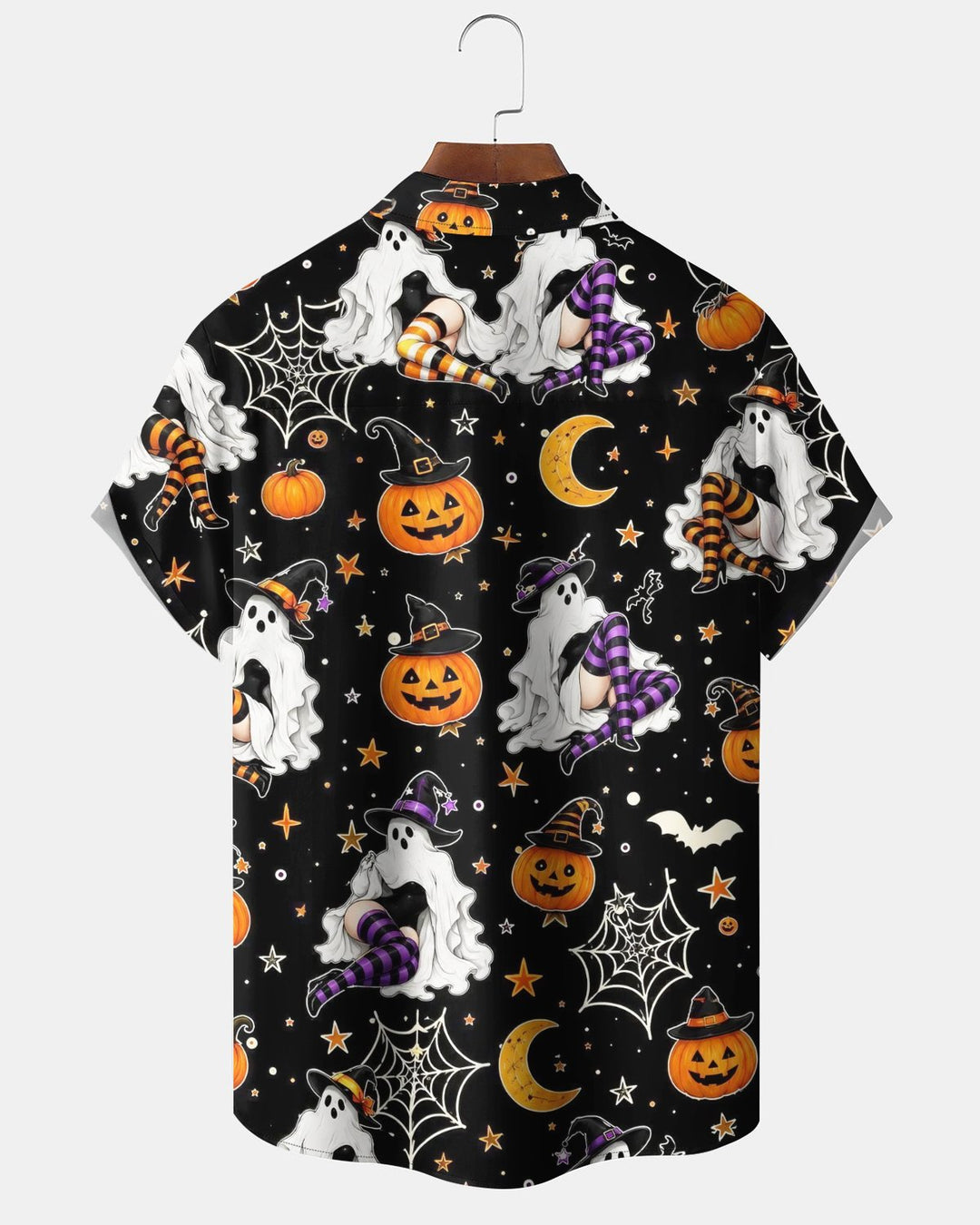 Alohadaddy® Holiday Halloween Graphic Print Button-Down Pocket Cardigan-Style Men&