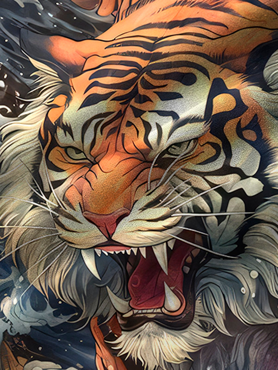 Alohadaddy Vintage Ukiyoe Tiger Print Men&
