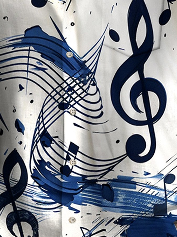 Alohadaddy Retro Music Notes 3D Print Men&