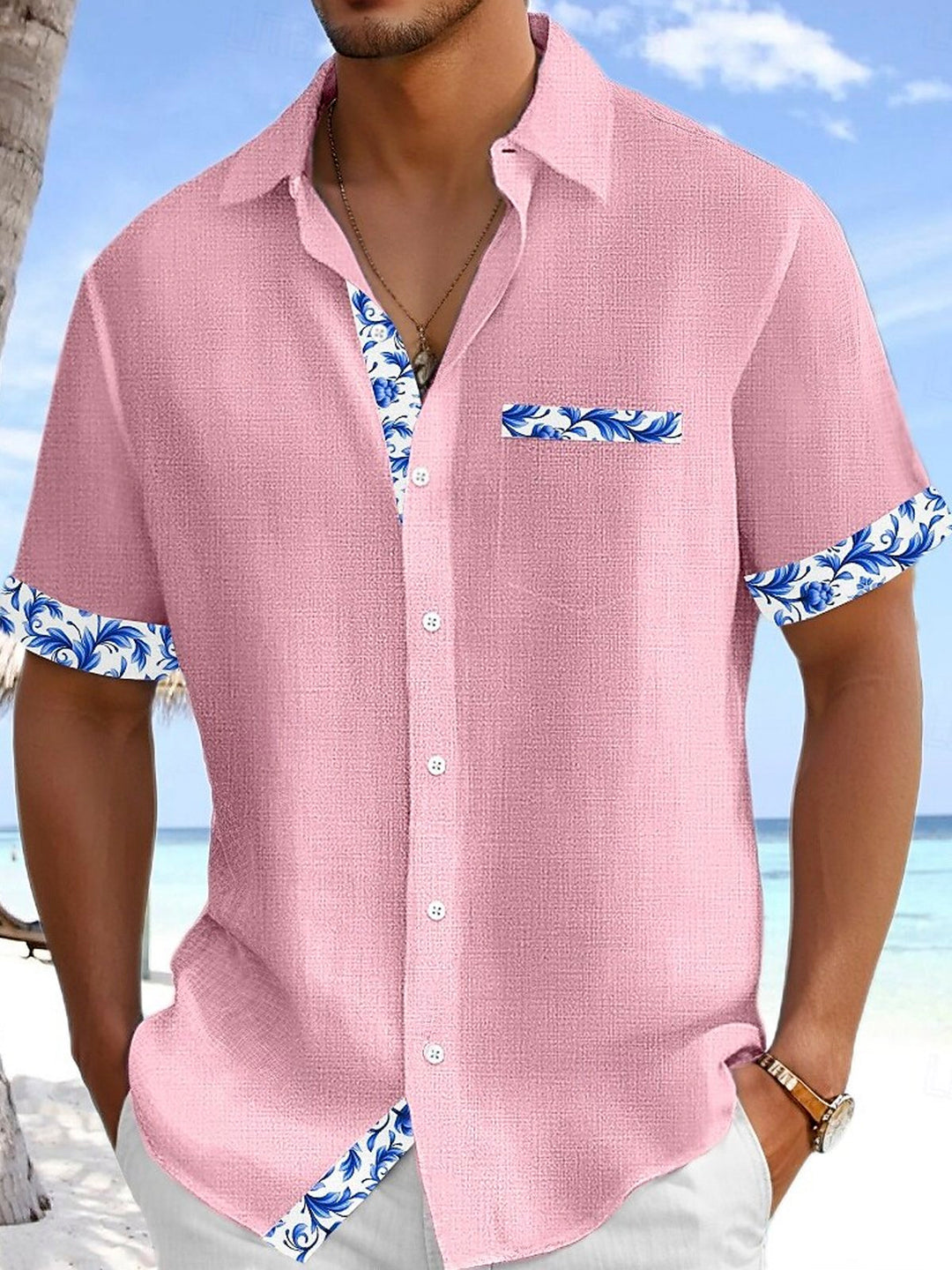 Alohadaddy® Hawaiian Floral Textured Print Men&