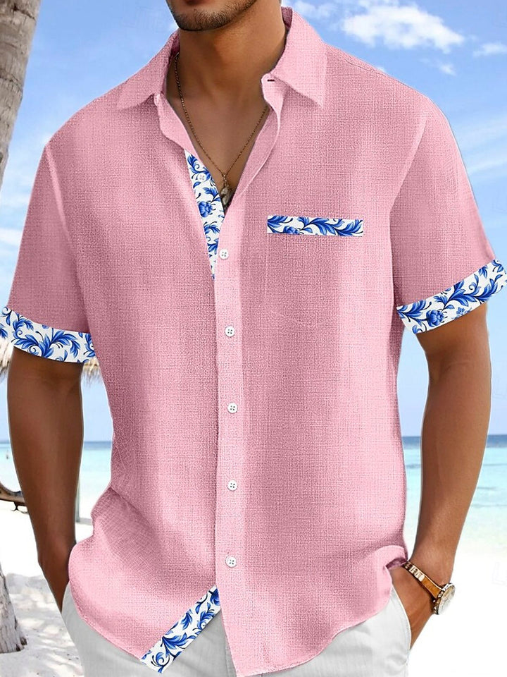 Alohadaddy® Hawaiian Floral Textured Print Men&