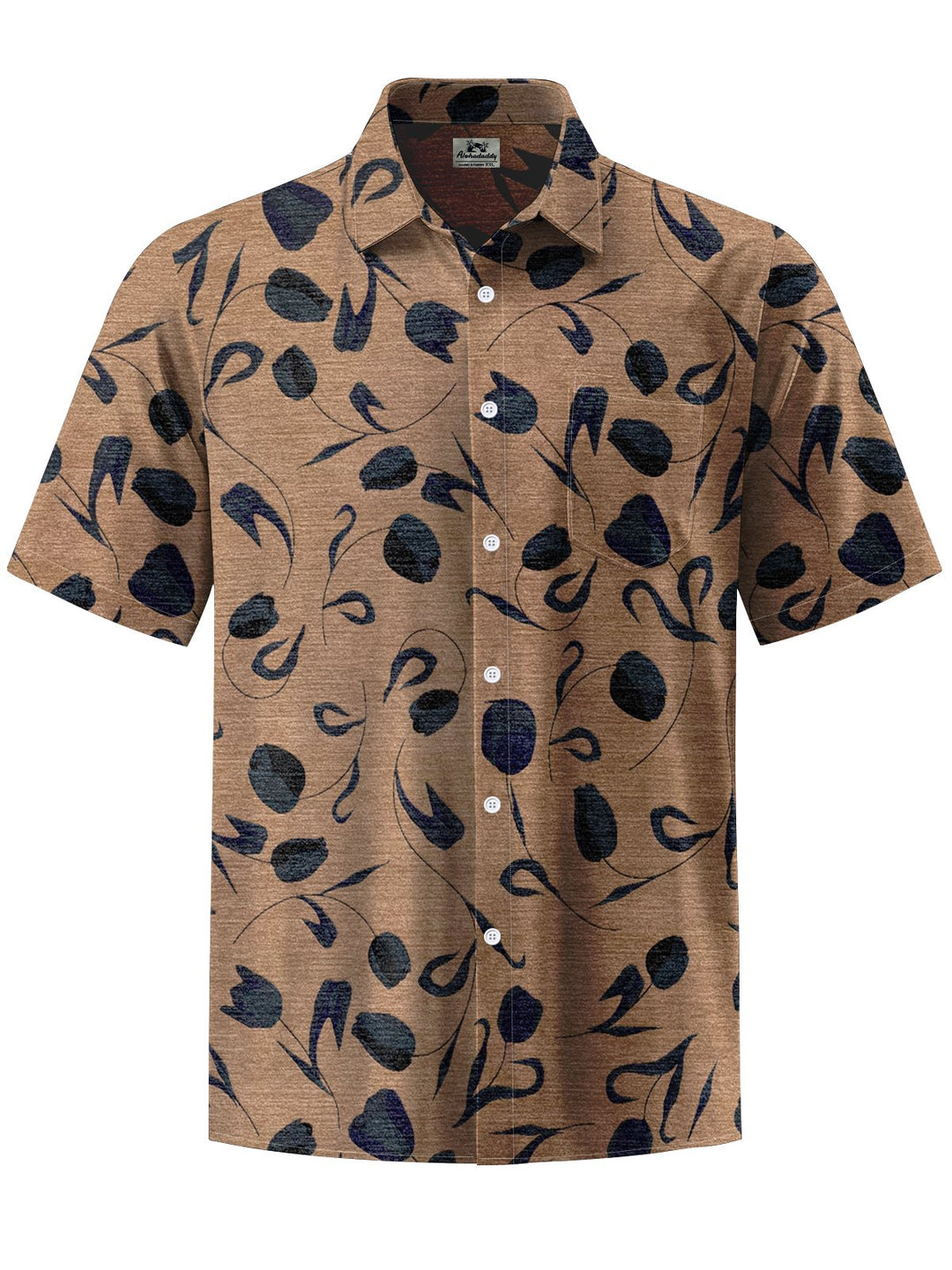 Alohadaddy® Vintage Leaves Art Print Chest Pocket Men&