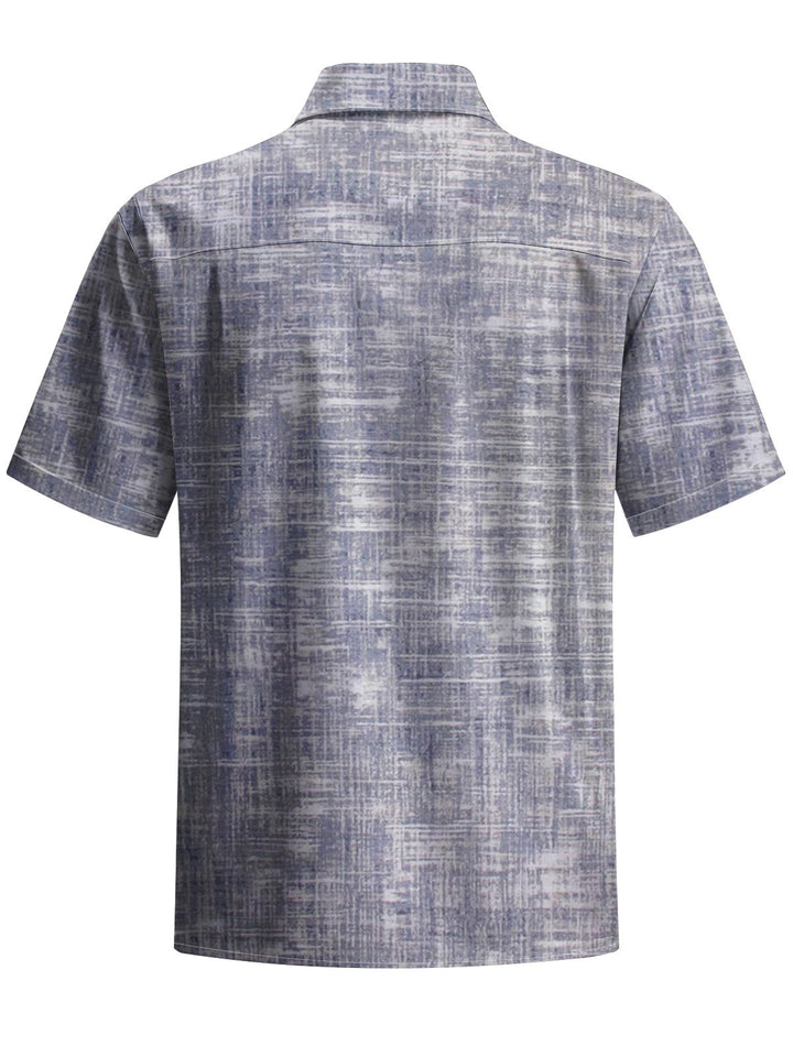 Alohadaddy® Casual Plaid Art Print Chest Pocket Mens Short Sleeve Shirt Big &amp; Tall