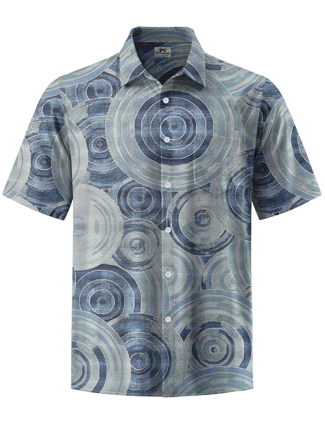 Alohadaddy® Vintage Geometric Art Print Chest Pocket Men&