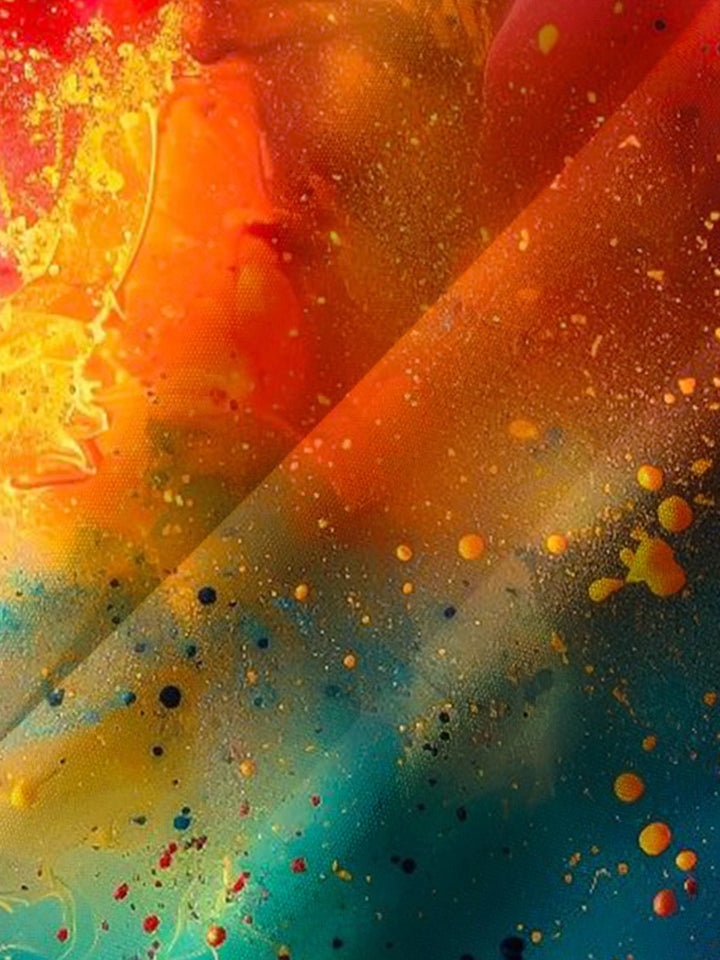 Alohadaddy® Hawaiian Abstract Art Print Chest Pocket Men&