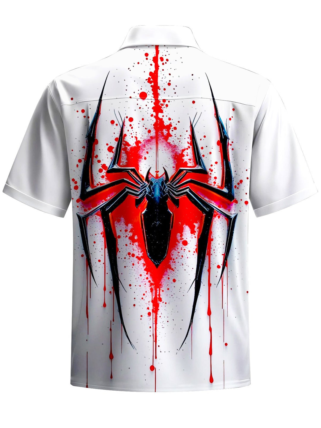 Alohadaddy® Casual Spider Painting Art Print Chest Pocket Men&