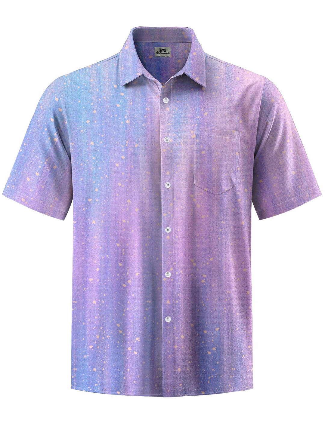 Alohadaddy® Casual Ombre Printed Art Chest Pocket Men&