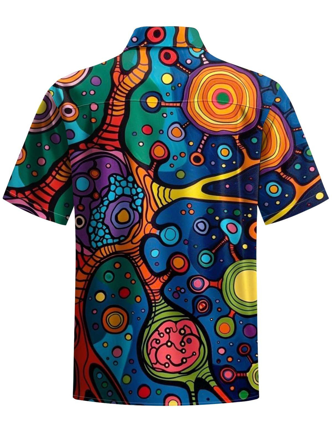 Alohadaddy® Retro Abstract Art Print Chest Pocket Men&