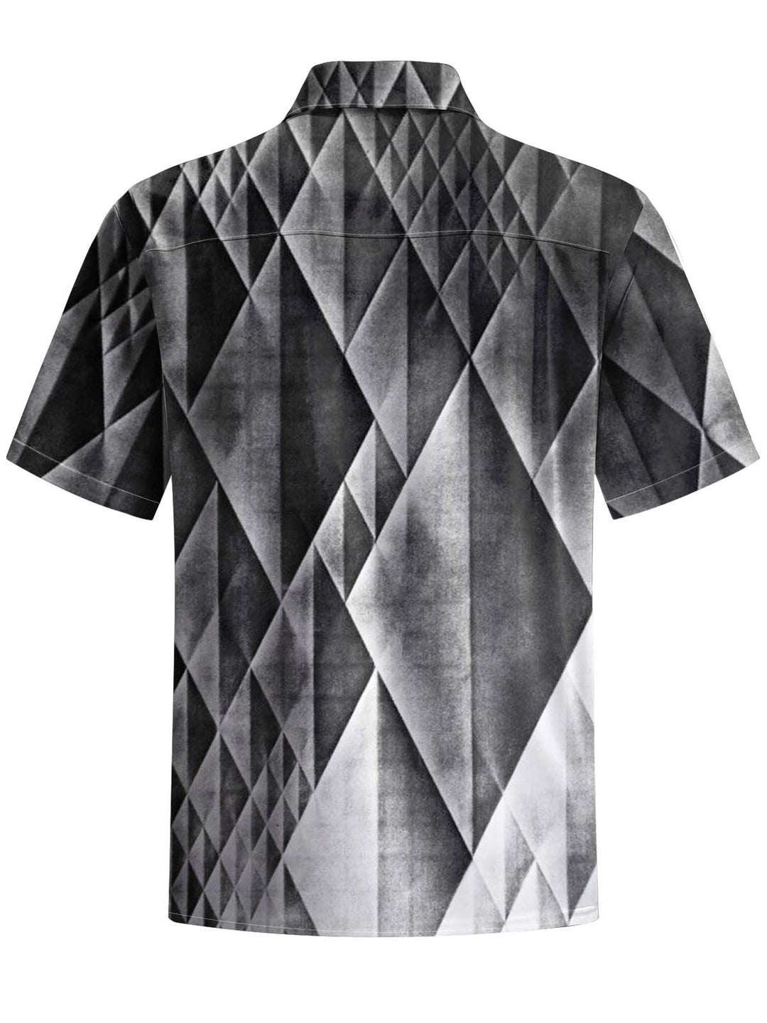 Alohadaddy® Casual Geometric Art Print Chest Pocket Stretch Men&