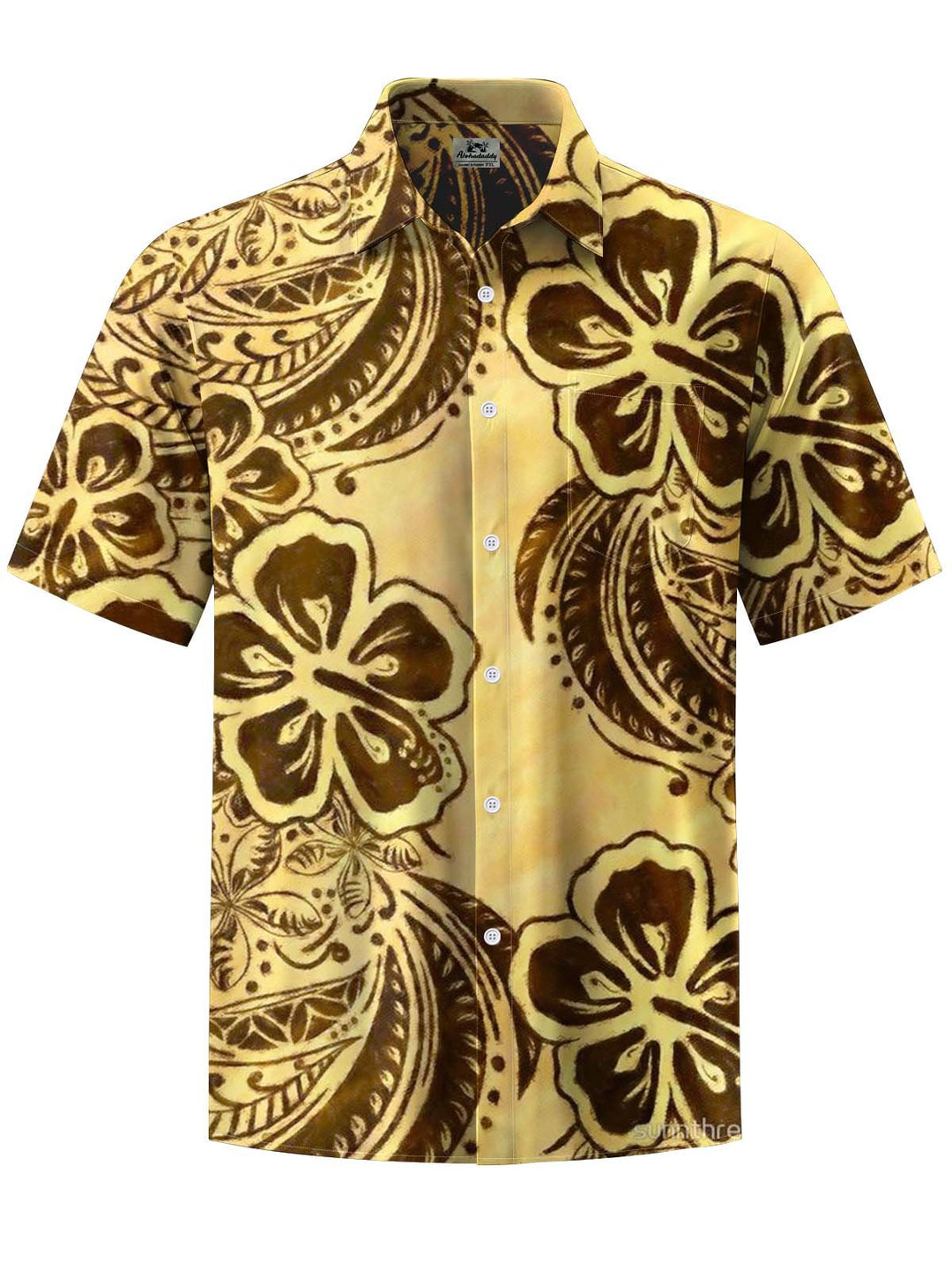 Alohadaddy® Vintage Floral Print Art Pocket Stretch Men&