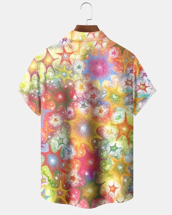 Alohadaddy® Vintage Art Star Print Pocket Stretch Men&
