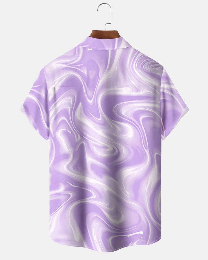 Alohadaddy® Casual Abstract Art Print Stretch Button Pocket Men&
