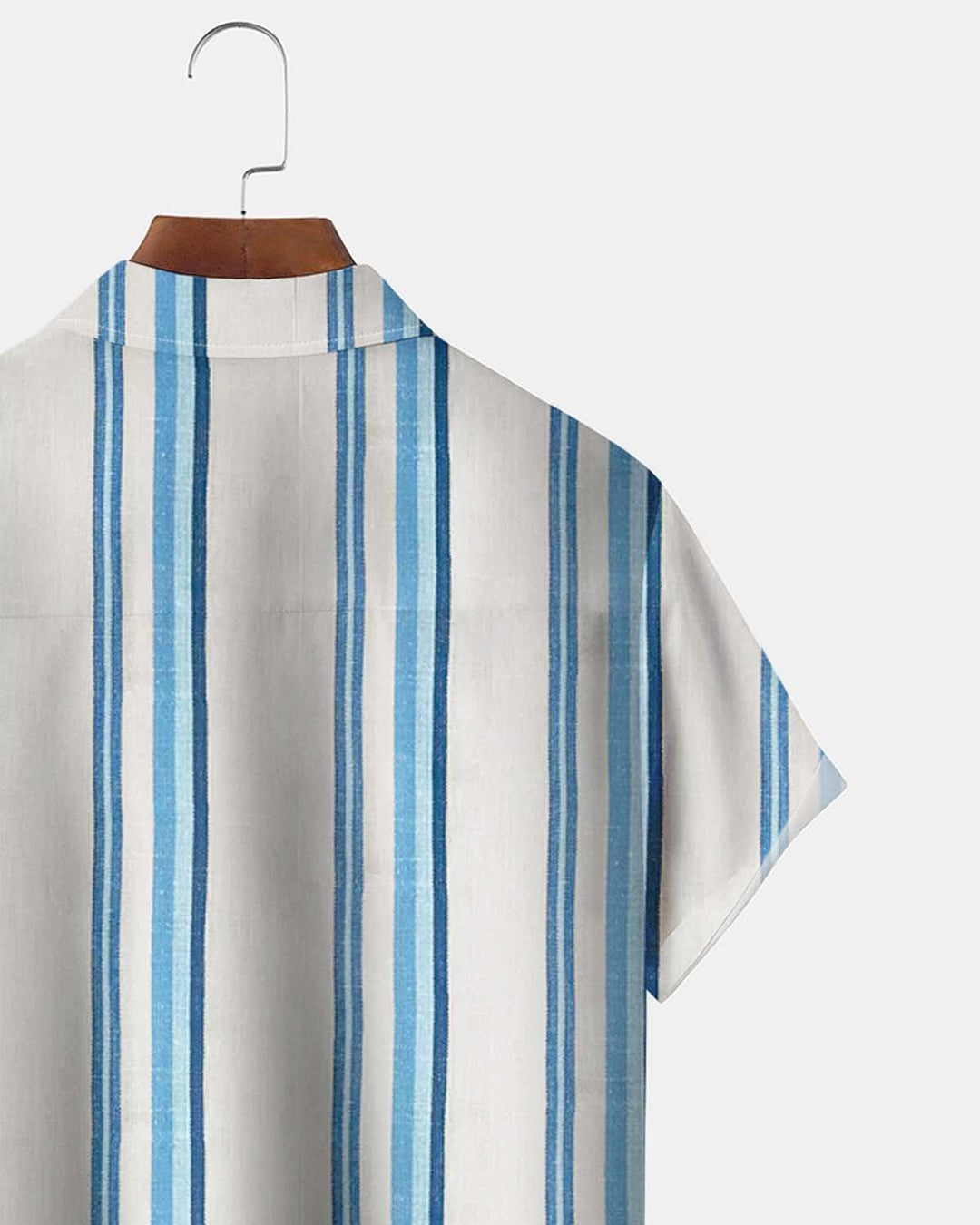 Alohadaddy® Men’s Short-Sleeve Cardigan Shirt  Casual Striped Art-Print  Button-Down with Pocket