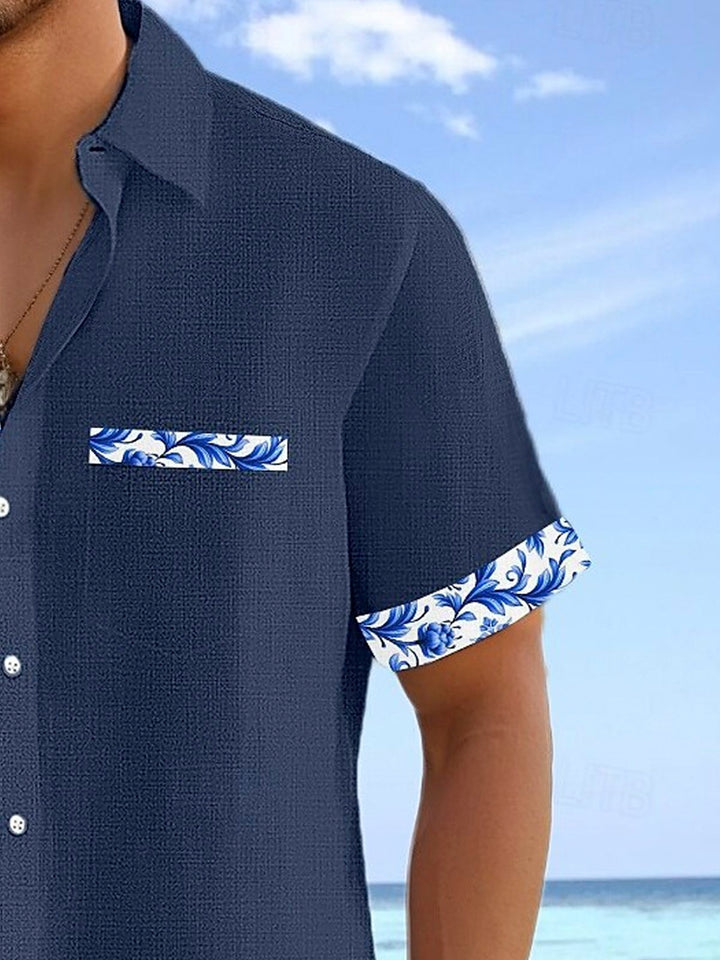 Alohadaddy® Hawaiian Floral Textured Print Men&