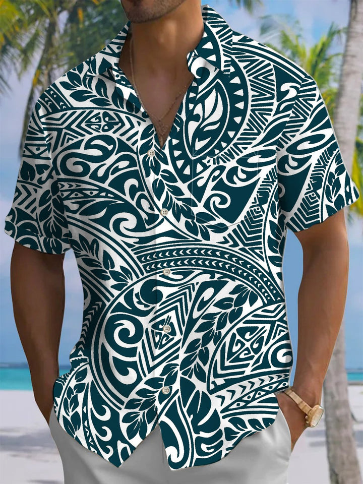 Alohadaddy® Vintage Ethnic Graphics Print Art Moisture Wicking Men&
