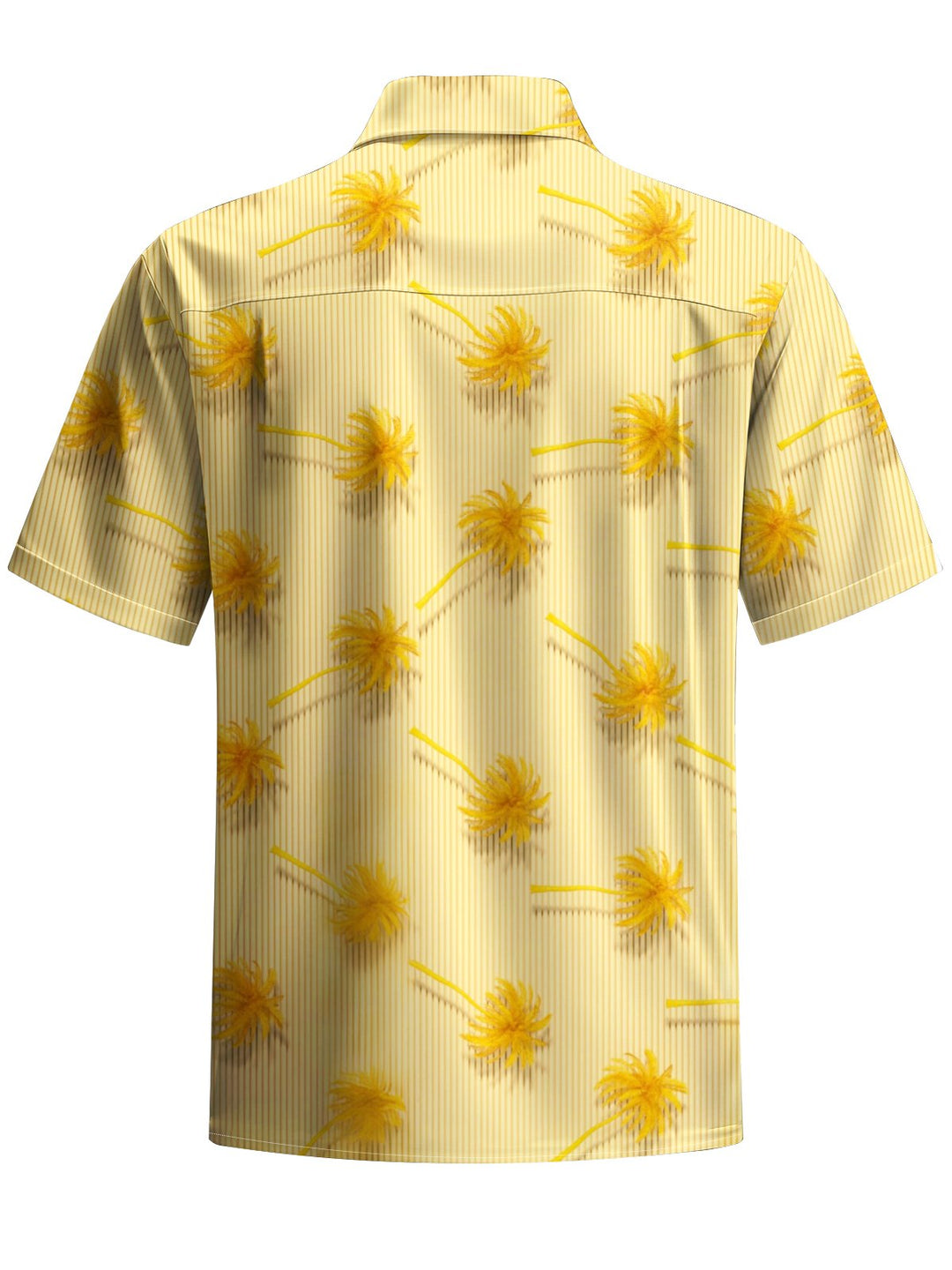 Alohadaddy® Hawaii Palm Tree Art Print Chest Pocket Mens Short Sleeve Shirt Big &amp; Tall