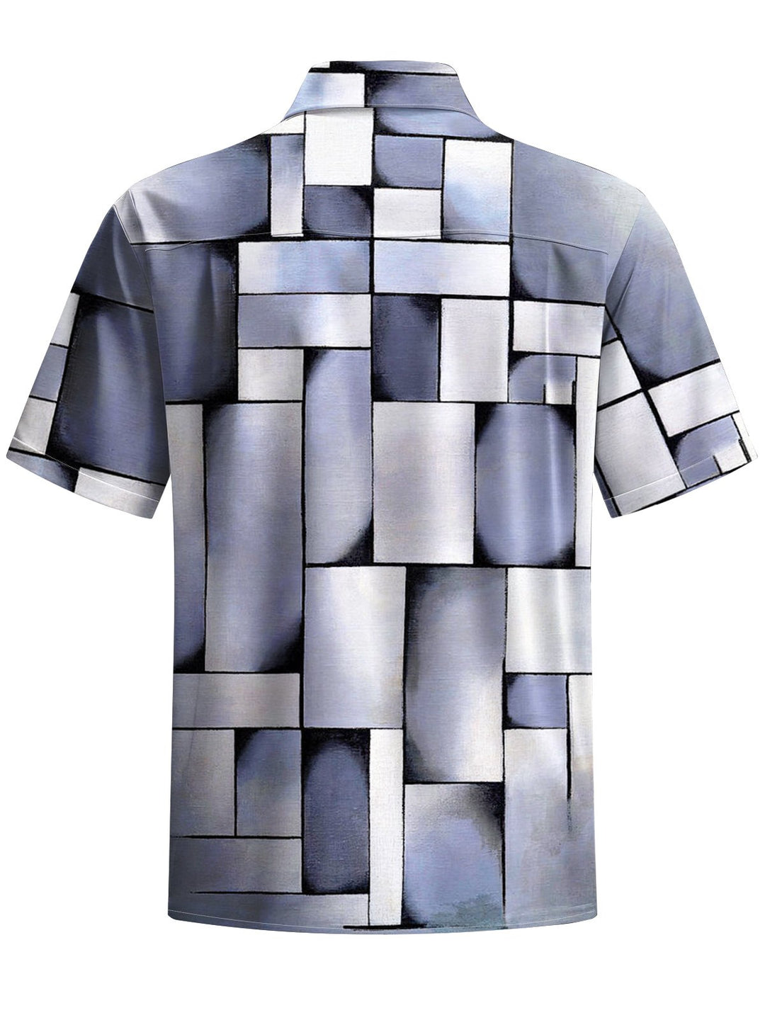 Alohadaddy® Vintage Geometric Art Print Chest Pocket Men&