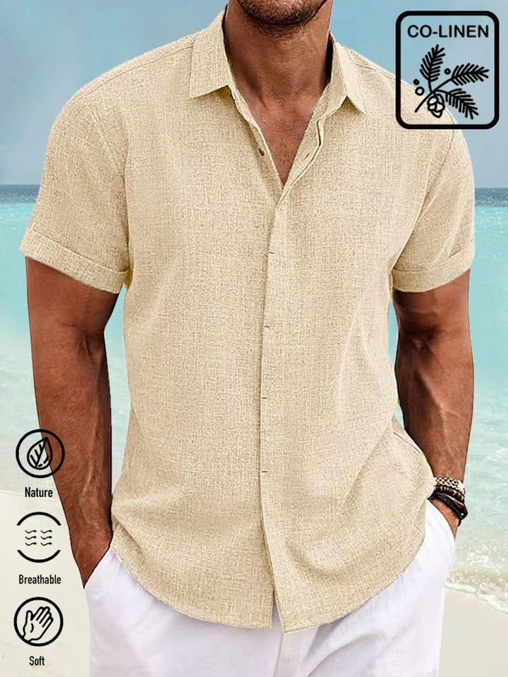 Alohadaddy Basic Cotton Linen Plain Men&