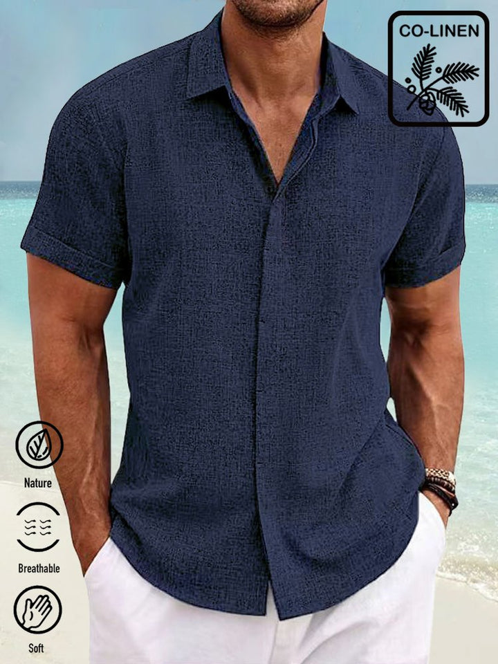Alohadaddy Basic Cotton Linen Plain Men&