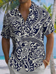 Alohadaddy® Vintage Ethnic Graphics Print Art Moisture Wicking Men's Short Sleeve Shirt Big & Tall