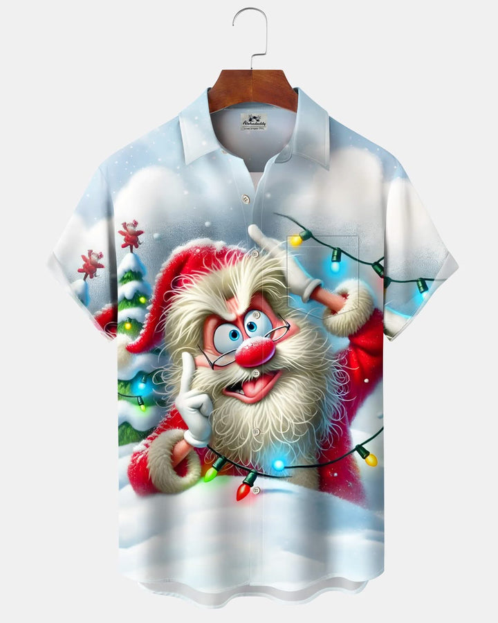 Alohadaddy® Holiday Christmas Funny Santa Claus Lights Men&