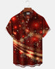 Alohadaddy® Christmas Snowflake Print Casual Stylish Hawaiian Shirt Summer Shirts Pocket Short Sleeve Shirt Big Tall