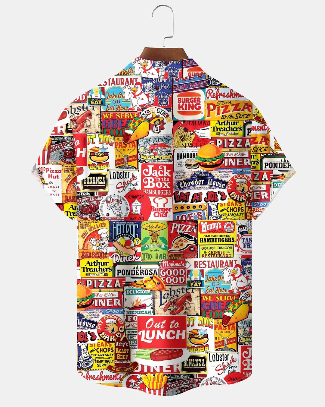 Alohadaddy® Retro Hawaiian Cocktail Poster Pizza Fries Men&