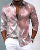 Alohadaddy® Silk Vintage Gradient Abstract Men's Long-Sleeve Shirt