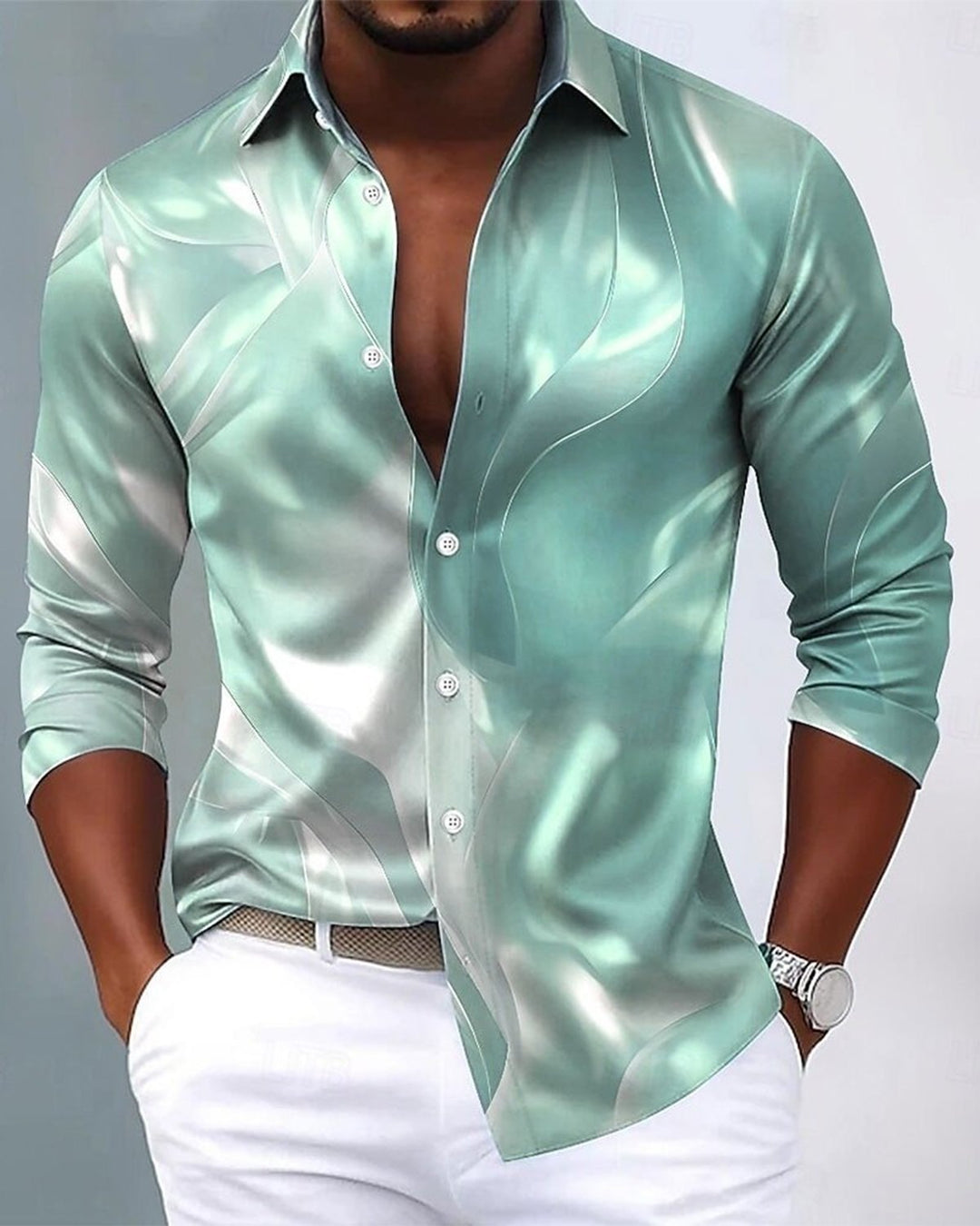 Alohadaddy® Silk Vintage Gradient Abstract Men&