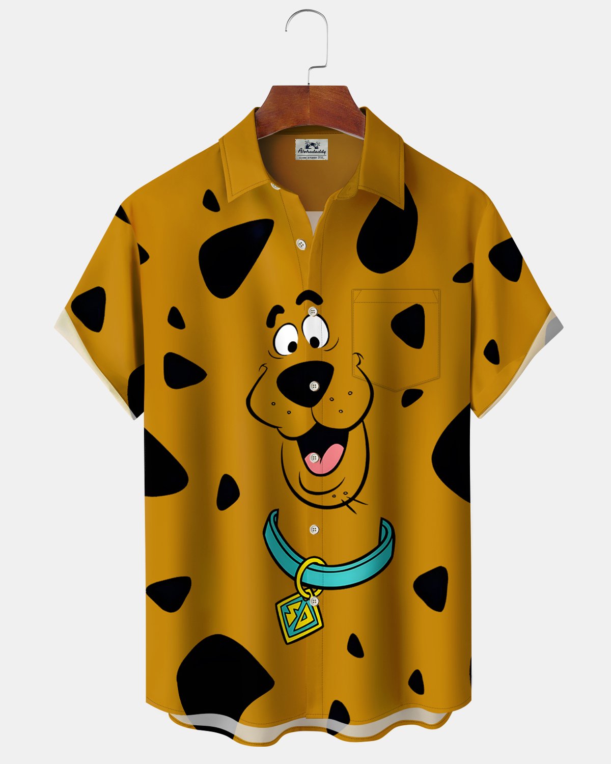 Alohadaddy® Retro Cartoon Movie Dog Spotted Men's Short-Sleeve Shirt