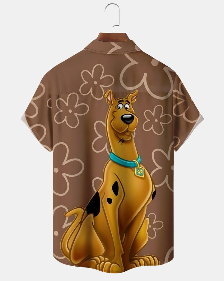 Alohadaddy® Retro Cartoon Movie Dog and Flower Men&