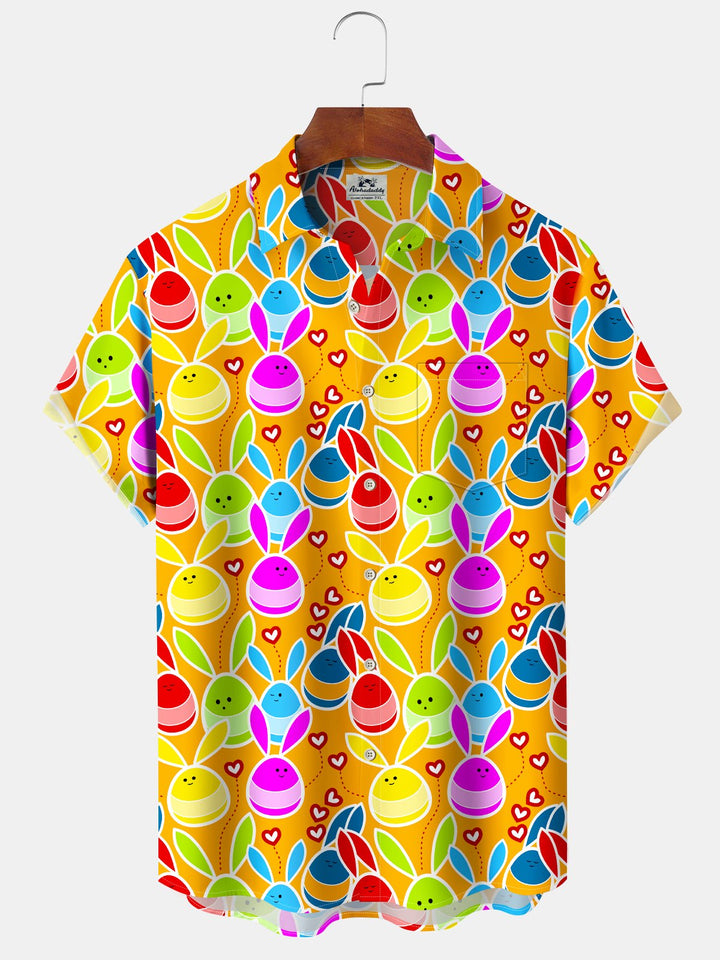 Camisa de conejito de Pascua con dibujos animados para hombre de Alohadaddy