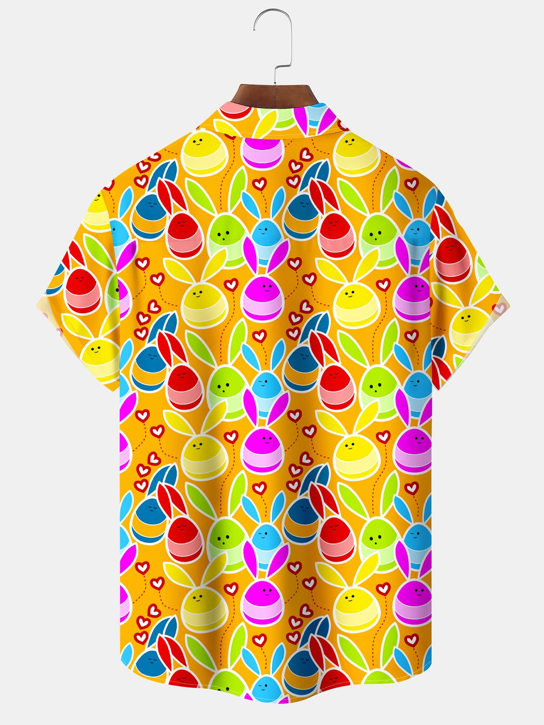 Camisa de conejito de Pascua con dibujos animados para hombre de Alohadaddy