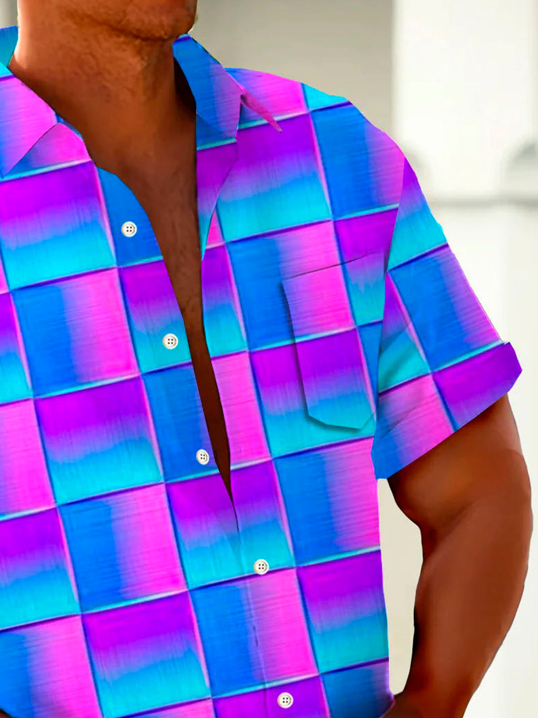 Alohadaddy Hawaiian Geometric Gradient 3D Print Men&