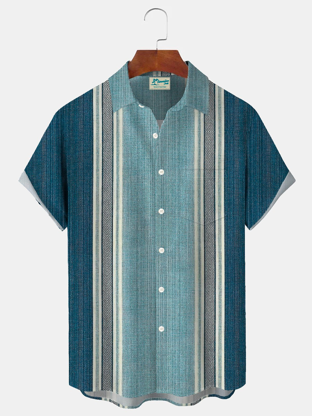 Alohadaddy Retro Geometric Textured Print Men&