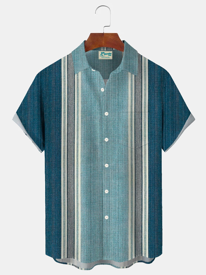 Alohadaddy Retro Geometric Textured Print Men&