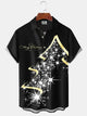 Camisa navideña con luces de árbol de Navidad con degradado vintage de Alohadaddy