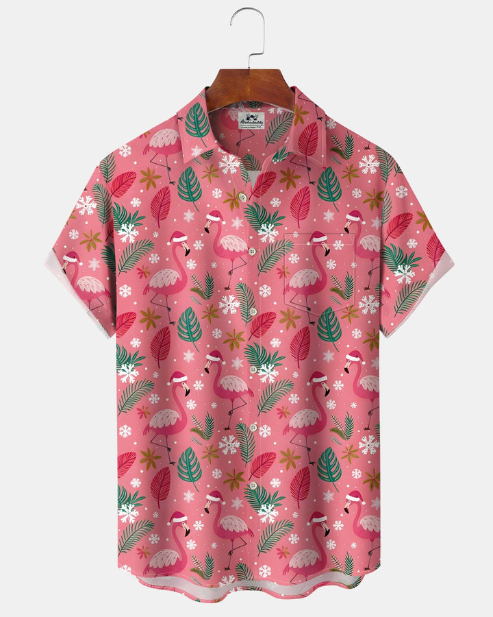 Alohadaddy® Hawaiian Holiday Flamingo Christmas Men&