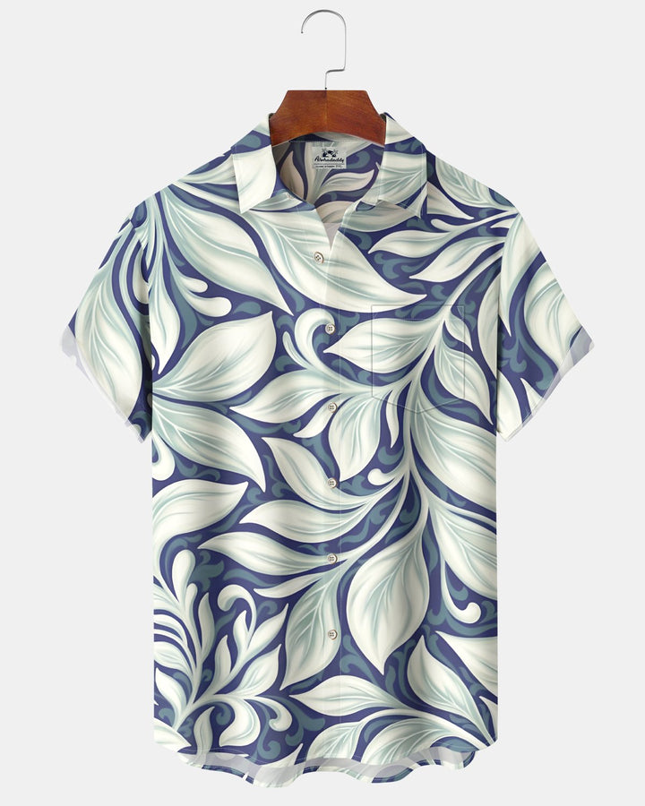 Alohadaddy® Hawaiian Floral Abstract Tropical Leaf Men&