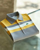 Alohadaddy® Basic Casual Fashion Striped Color-Blocked Polo Shirt