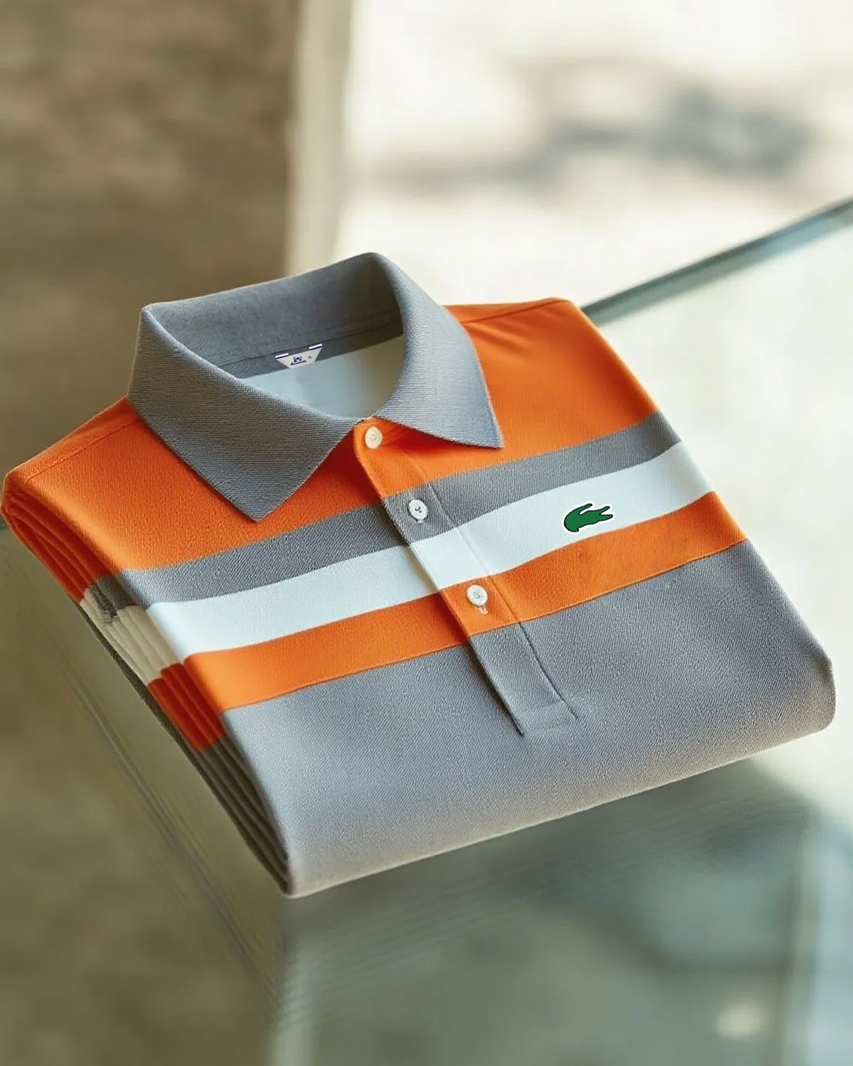 Alohadaddy® Basic Casual Fashion Striped Color-Blocked Polo Shirt