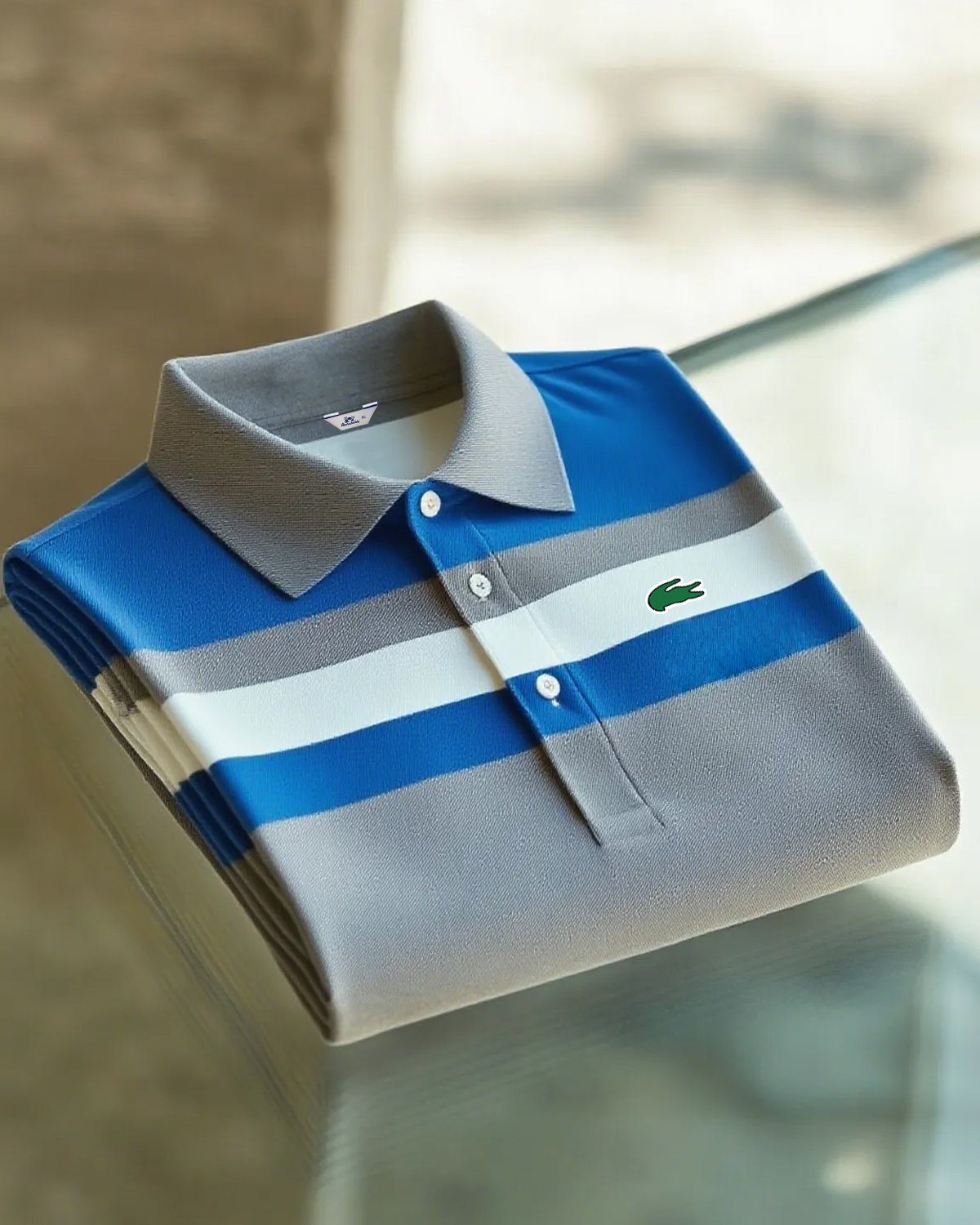 Alohadaddy® Basic Casual Fashion Striped Color-Blocked Polo Shirt