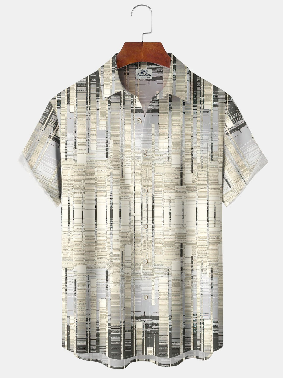 Alohadaddy Retro Geometric Gradient Short Sleeve Shirt