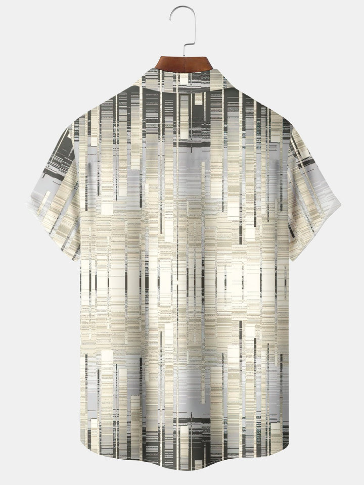 Alohadaddy Retro Geometric Gradient Short Sleeve Shirt