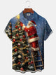 Alohadaddy Holiday Christmas 3D Christmas Tree Santa Claus Vintage Shirt